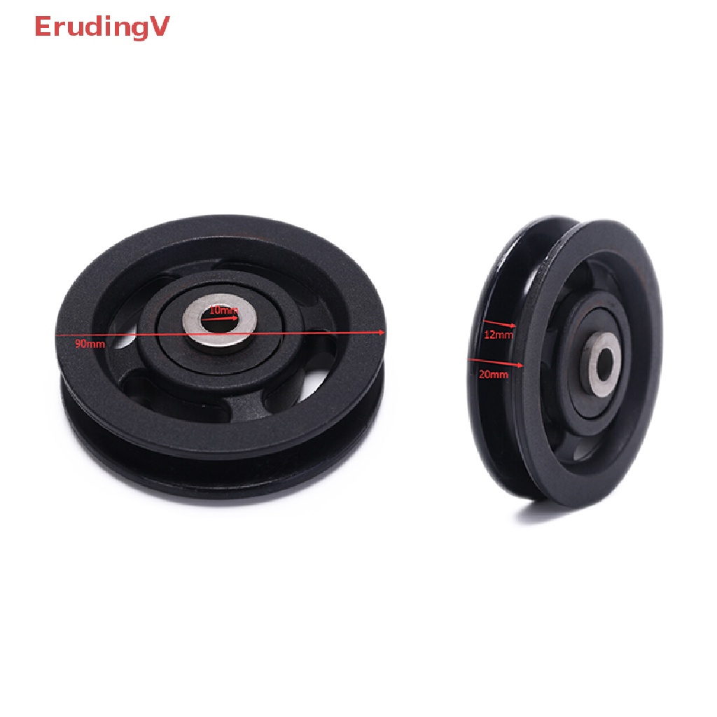 1 Bánh Xe Ròng Rọc Lõi Sắt Màu Đen 90mm Chống Mòn Dùng Để Tập Gym [Mới] [Mới]