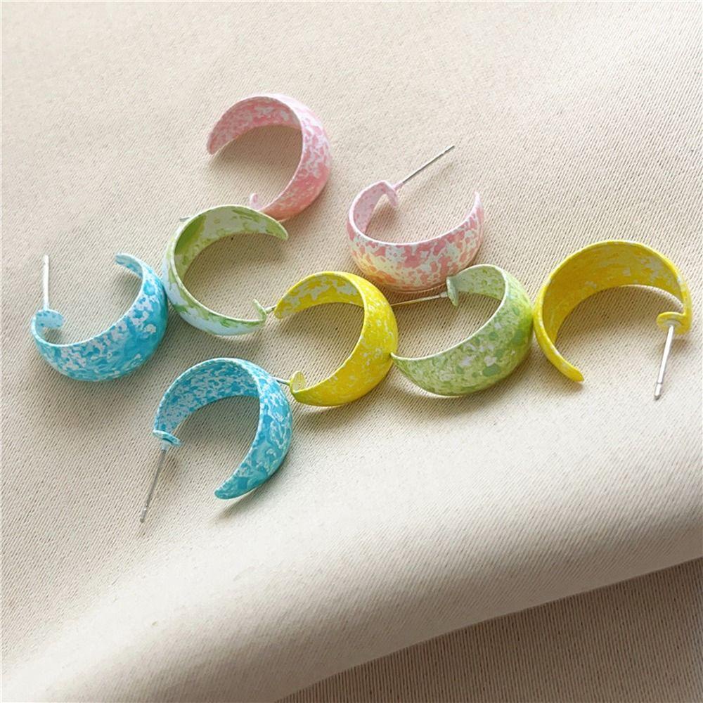 Bông Tai Hợp Kim Họa Tiết Hoa Đơn Giản Thời Trang Mùa Hè Phong Cách Hàn Quốc Cho Nữ