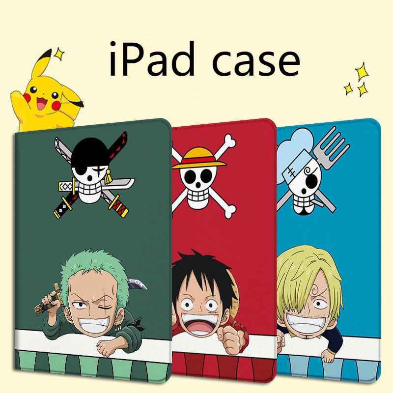 Bao Da Máy Tính Bảng In Hoạt Hình One Piece Cho iPad gen 7 8 9 pro 10.2 11 inch iPad air 4 5 mini 1 2 3 4 5 6 case 2020 / 2021 2022 Ốp