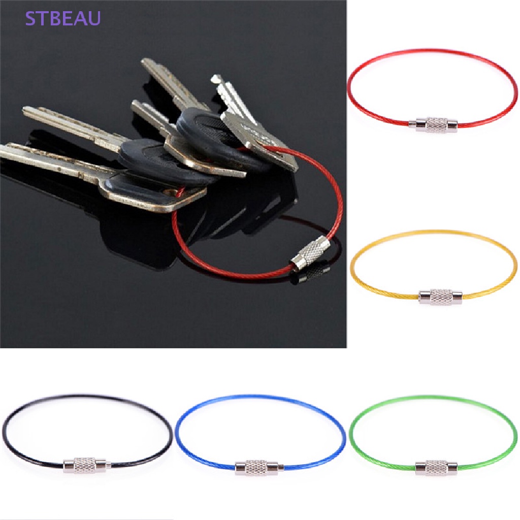 Set 5 Dây Móc Chìa Khóa Bằng Thép Không Gỉ Thời Trang Đi Bộ Đường Dài