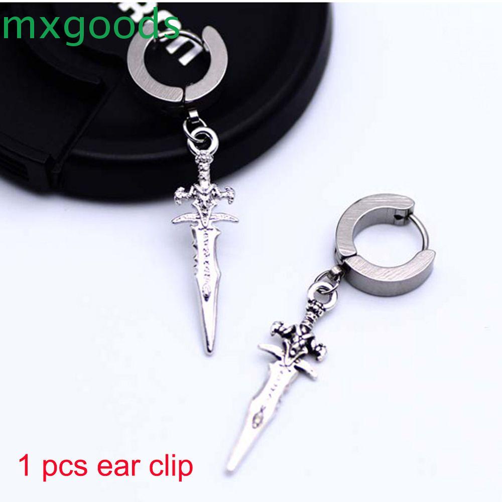 Khuyên tai dáng dài hình mũi tên/ chữ thập nhiều màu thời trang dành cho nam và nữ