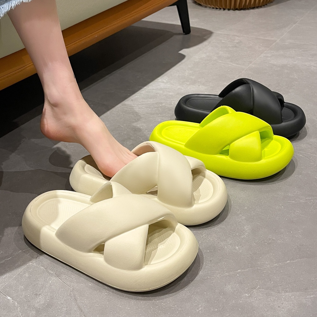 Dép Lê Đế Dày Mềm Mại Bằng EVA Màu Kẹo Thời Trang Dành Cho Bạn Nữ Mang Trong Nhà / Ngoài Trời
