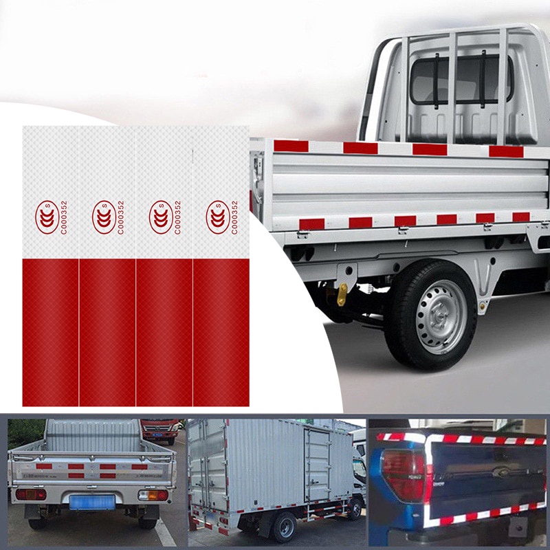 Bộ 10 Miếng Dán Phản Quang Cảnh Báo An Toàn Chống Thấm Nước Cho Xe Hơi / Xe Tải