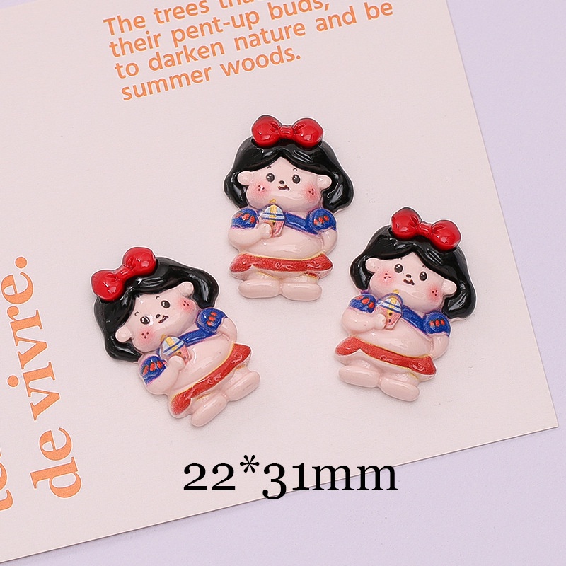 Charm trang trí hình cô gái mũm mĩm dễ thương | charm deco điện thoại kẹp tóc DIY