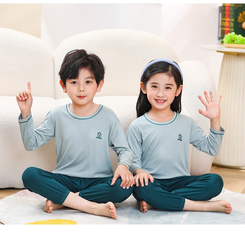 Bộ Đồ Ngủ Tay Dài Dáng Rộng 110-170cm In Hoạt Hình Dễ Thương Cho Bé