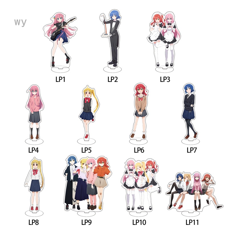 Anime Bocchi The Rock! Giá Đỡ Trưng Bày Quạt Để Bàn Chất Liệu Acrylic