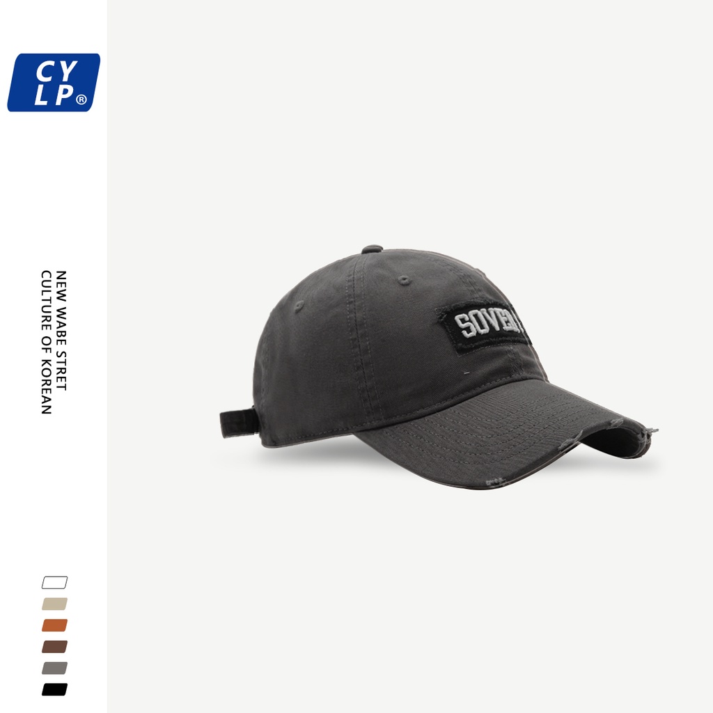 Mũ Lưỡi Trai Mềm Thêu Chữ Phong Cách Hàn Quốc Thời Trang Xuân Hè Cho Cặp Đôi