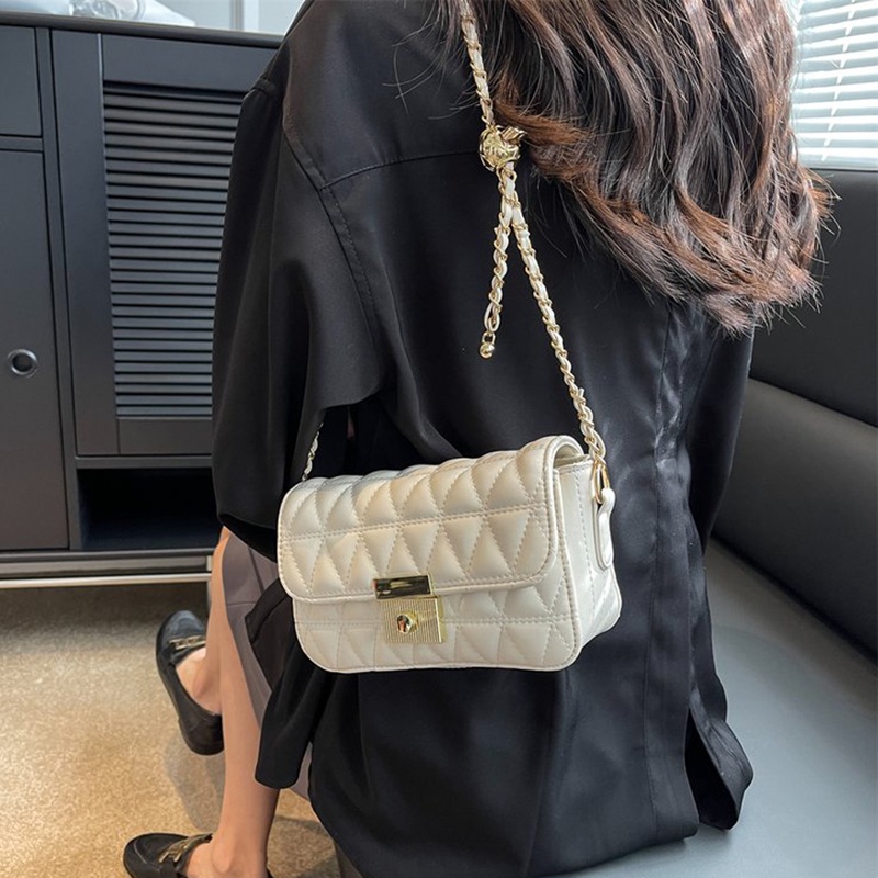 Túi Xách Đeo Vai Họa Tiết Hình Thoi Ánh Sáng Cao Sang Trọng Cho Nữ