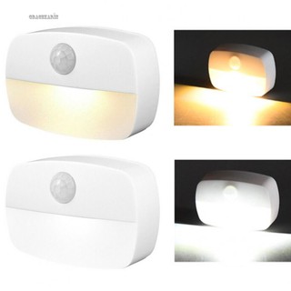 2X LED-Motion Sensor PIR Night Light Cordless Battery Powered Closet Stair Light