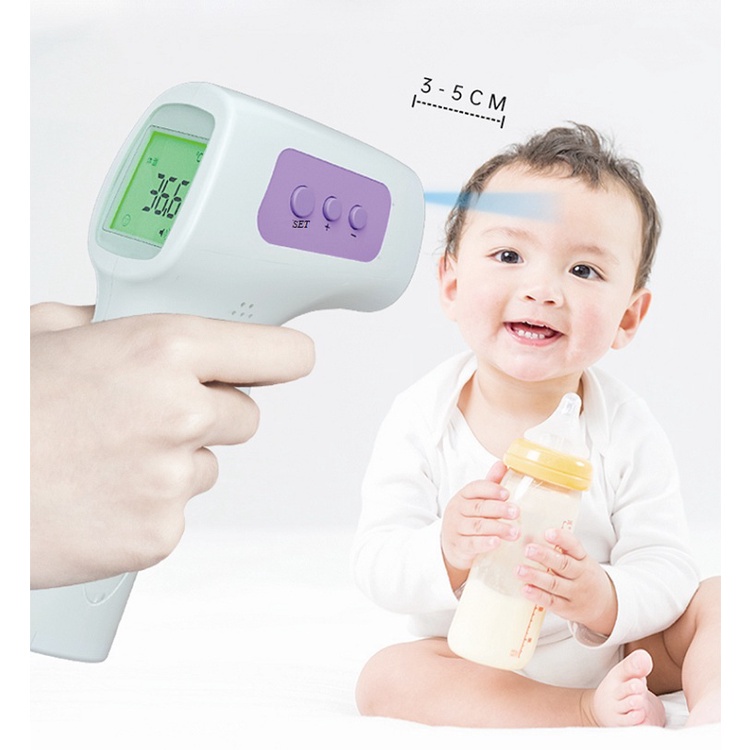 Nhiệt kế điện tử đo trán, nhiệt độ sữa, nước bằng tia hồng ngoại