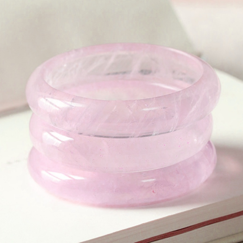 Vòng tay bản pha lê hồng nhạt thời trang thanh lịch dành cho nữ