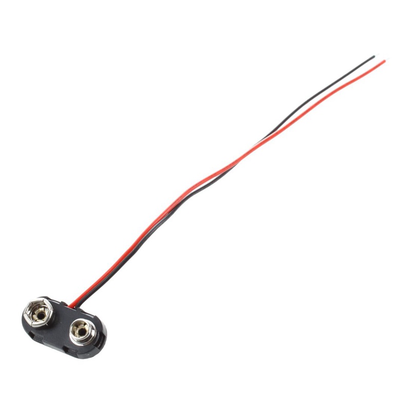 Set 10 Kẹp Pin 9V Hình Chữ T BT168 Bằng Nhựa Cứng Màu Đen Thông Dụng