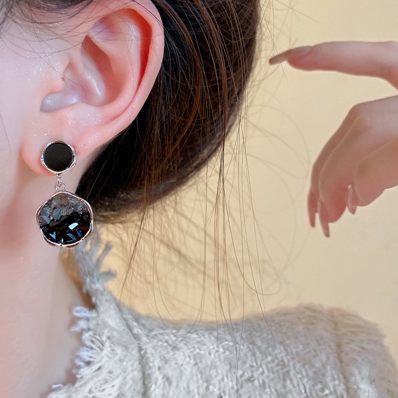 Bông Tai Hình Học Đơn Giản Bằng Bạc Thời Trang Hàn Quốc Sang Trọng