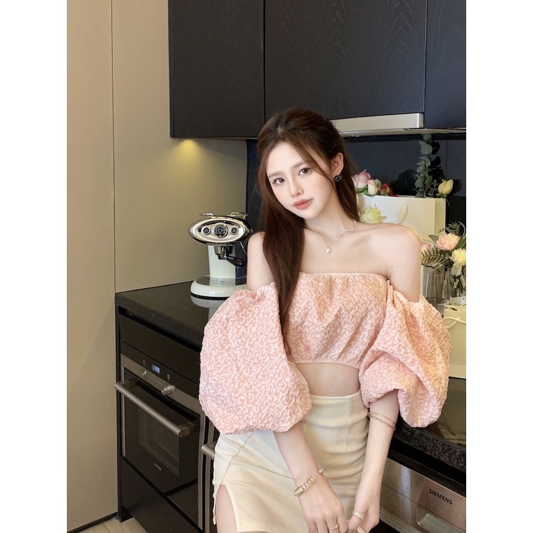 Áo kiểu SUXI trễ vai tay phồng thời trang mùa hè cho nữ