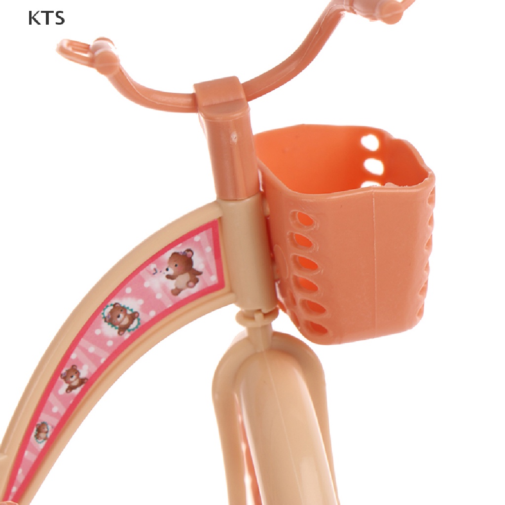 KTS 1Pcs 1:12 Dollhouse Miniature Bicycle Scene Model DIY Doll Decor Accessories KT