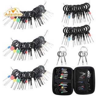 82PCS Terminal Extractor Removal Tool Kit Depinning Key Tool Set for Car Household Devices, Wire Connector Tool with Bag