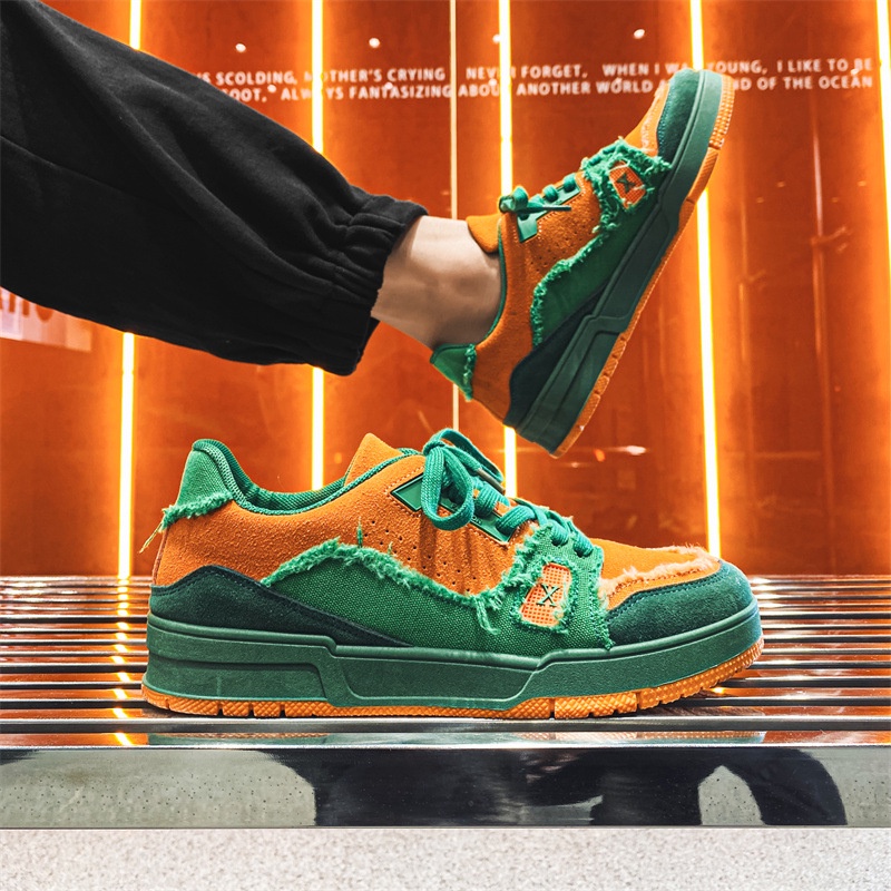 GUDETUD Giày vải thể thao GUDETU đế dày thiết kế chắp vá độc đáo cá tính phong cách vintage Nhật Bản cho nam đi học