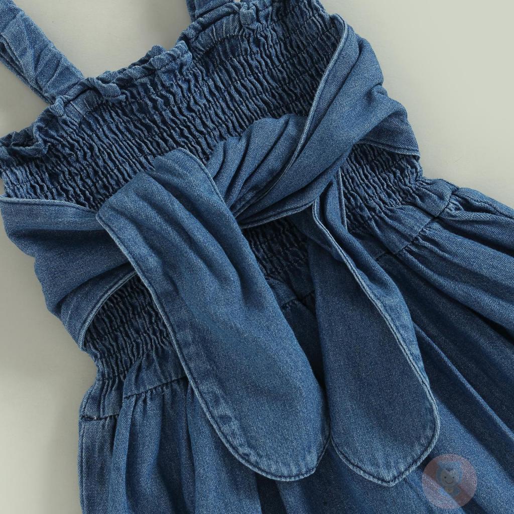 Jumpsuit Denim Sát Nách Màu Sắc Ngọt Ngào LAA6-Infant Cho Bé Gái