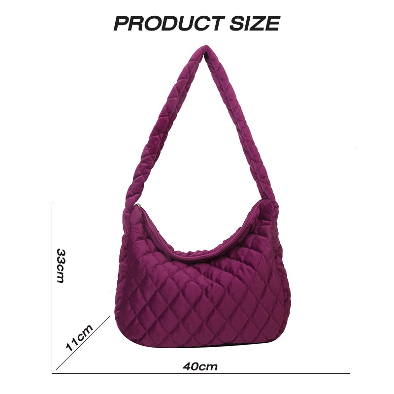 MISCHA Túi Xách Nữ Vải Nhung Cỡ Lớn Thiết Kế Đơn Giản Màu Sắc Thanh Lịch