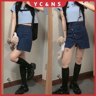 Set Áo Thun Ngắn Tay + Chân Váy Jean Thời Trang Nữ