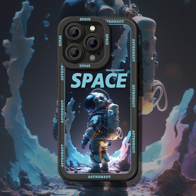 Ốp Điện Thoại Silicon Hình Phi Hành Gia Cho Iphone 11promax 8plus xsmax 14 13Promax 12 / 11 6s / xr / 7plus