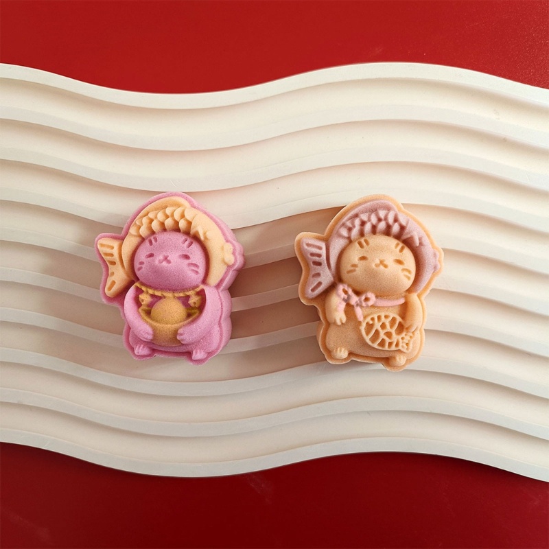 Khuôn Nhấn Làm Bánh Trung Thu Bằng Nhựa Hình Dễ Thương DIY