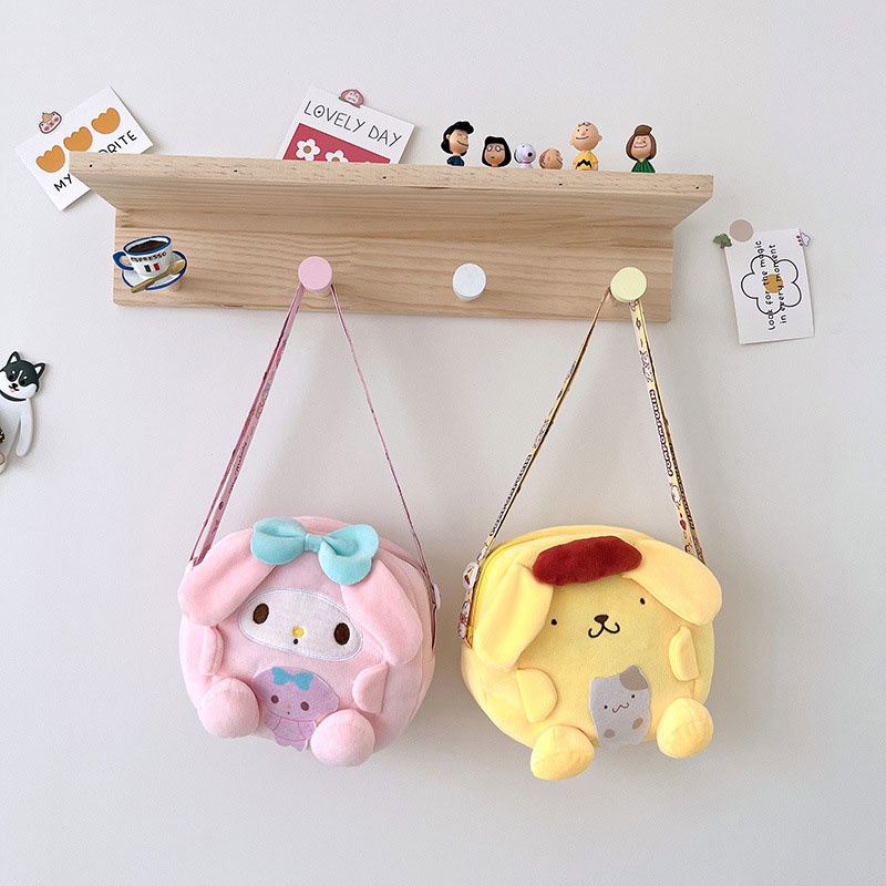 Bololo Túi Đeo Chéo Kiểu Hoạt Hình Nhồi Bông Dễ Thương Cho Bé Gái