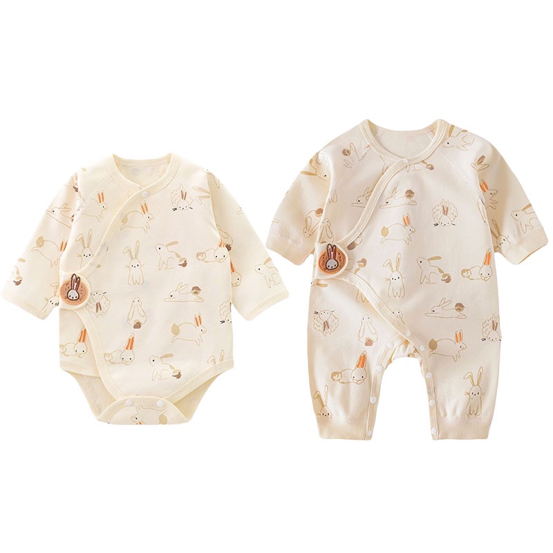 Bộ Áo Liền Quần Tay Dài 100% Cotton Dễ Thương Cho Trẻ Sơ Sinh 2023