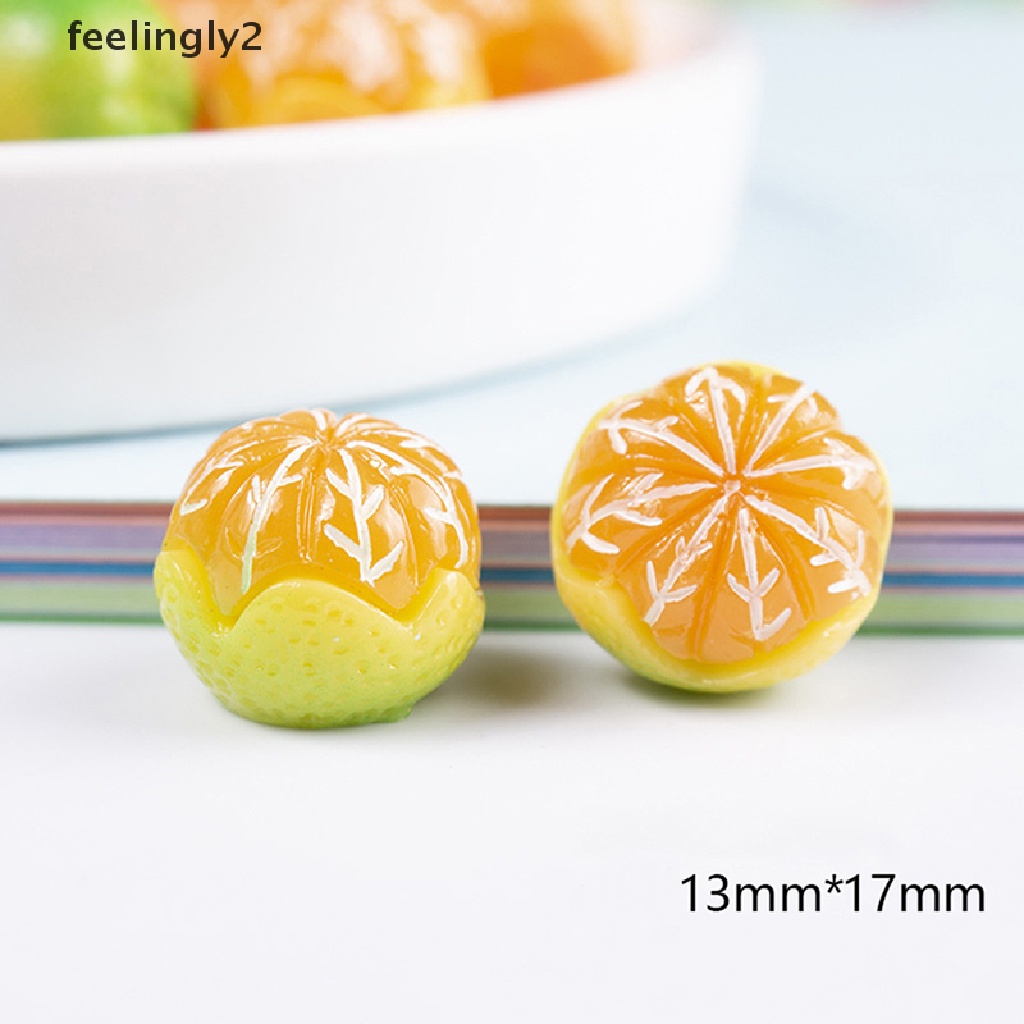 Set 10 Trái Cây 3D Mini Bằng Nhựa Resin Trang Trí Sổ Tay DIY