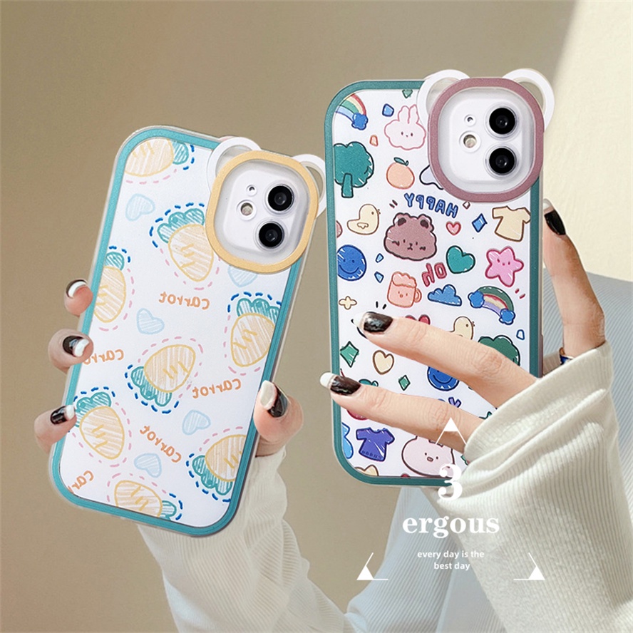 Ốp Điện Thoại Mềm In Hình Thú Hoạt Hình Dễ Thương Cho IPhone 14 13 12 11 Pro Max SE2020 X XR Xs Max 7 8 6 6s Plus