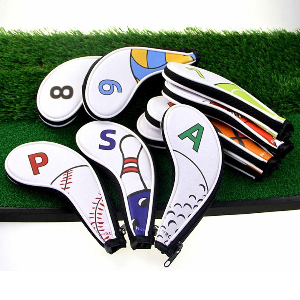 .Set 9 Vỏ Bọc Gậy Đánh Golf Bằng PU Chất Lượng Cao