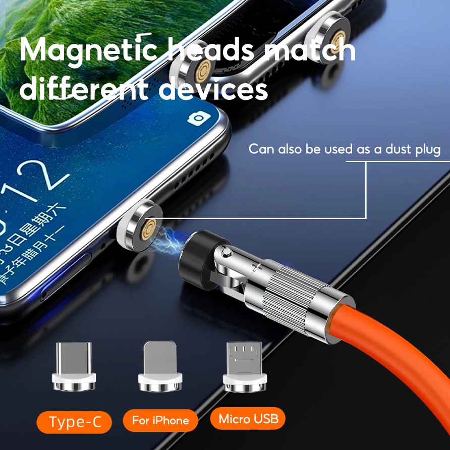 Cáp sạc nhanh TBTIC 6A 120W 540O cổng Type C Micro USB thích hợp cho iPhone Samsung