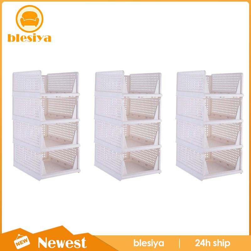 Set 4 Giỏ Đựng Đồ Chơi / Quần Áo Có Thể Xếp Chồng Lên Nhau Tiện Dụng