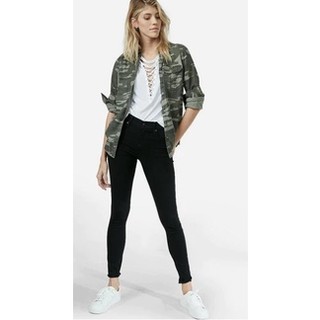 Quần EXPR3SS ống ôm chỉ và nút đen