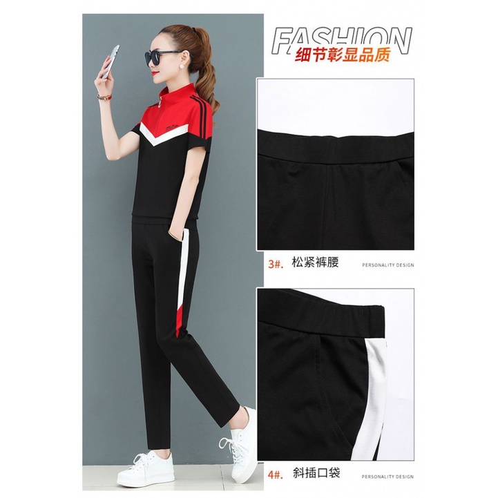 Bộ Đồ Thể Thao Áo Thun Tay Ngắn Thời Trang Mùa Hè 2023 Cho Phụ Nữ Trung Niên 2023