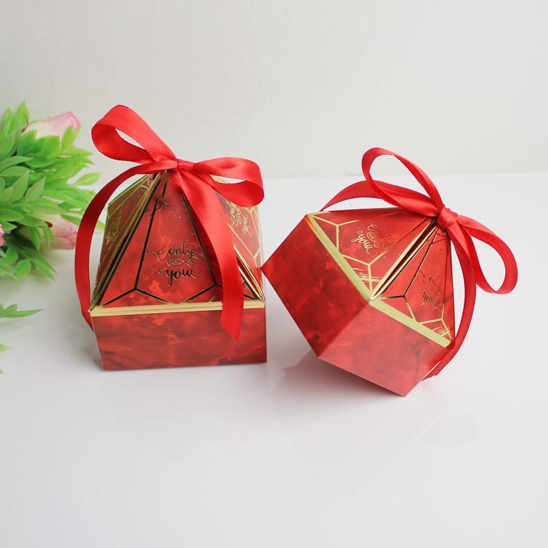 Hộp Mori Kim Cương | Đựng Bánh Kẹo Cưới, Quà Sinh Nhật, Quà Cảm Ơn, Trang Trí Tiệc, Hộp Socola Châu Âu| Size S, M