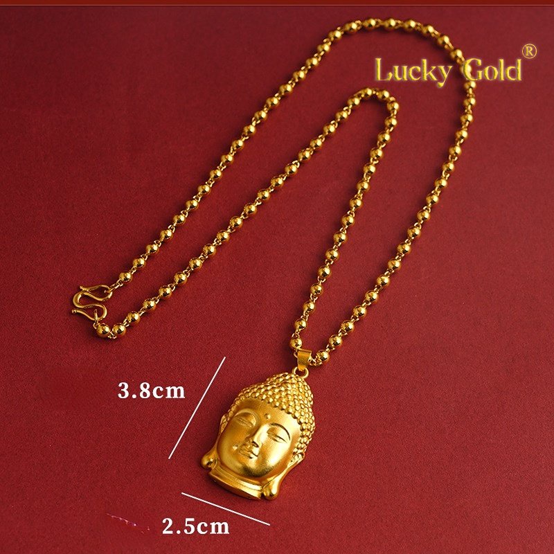 Vòng cổ May MắN Mạ VàNg 24K HìNh PhậT Maitreya