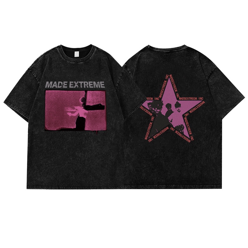 NRVP Áo Thun 100% Cotton Tay Ngắn Dáng Rộng In Họa Tiết Độc Đáo Phong Cách Hàn Quốc Thời Trang Cho Nam Và Nữ