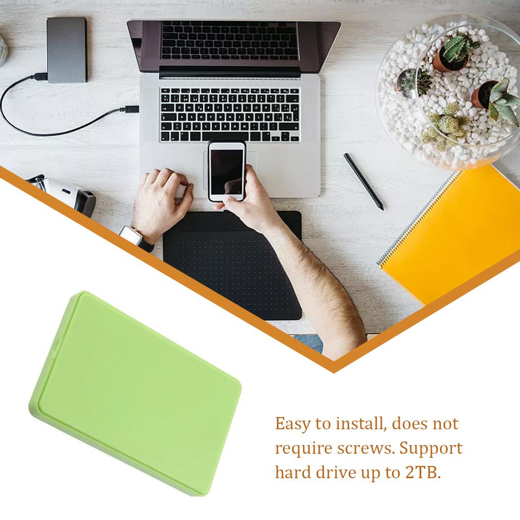 Hộp Đựng Ổ Cứng Ngoài USB 2 0 SATA 2 5 &quot;HDD Hỗ Trợ 2TB