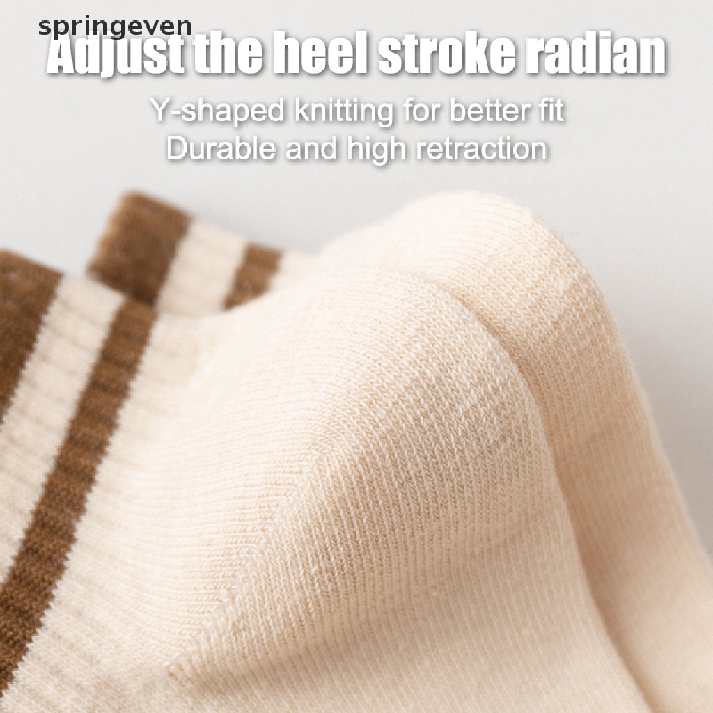 Set 2 Đôi Vớ Cotton Thoải Mái Màu Trơn Họa Tiết Kẻ Sọc Thời Trang Xuân Thu Cho Nữ