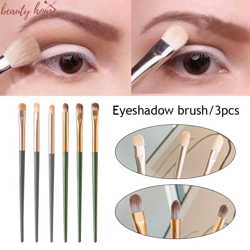 Set 3 Cọ Trang Điểm Phấn Mắt Kẻ Lông Mày Kẻ Mắt Chuyên Nghiệp