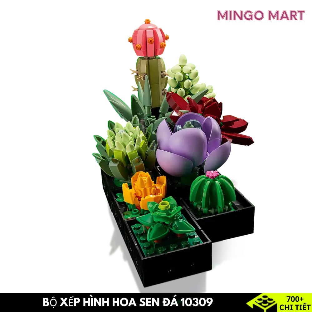 BỘ XẾP HÌNH CÂY HOA SEN ĐÁ VỚI 9 LOẠI CÂY KHÁC NHAU 10309 700+ CHI TIẾT