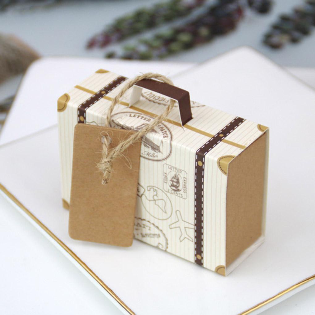 Set 50 Hộp Giấy Đựng Kẹo Hình Va Li Mini Ốp