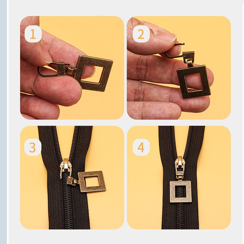 Phụ Kiện Đầu Khóa Kéo Có Thể Tháo Rời Hình Vuông Dùng Để May Vá / May Vá / Trang Phục / Túi Xách DIY