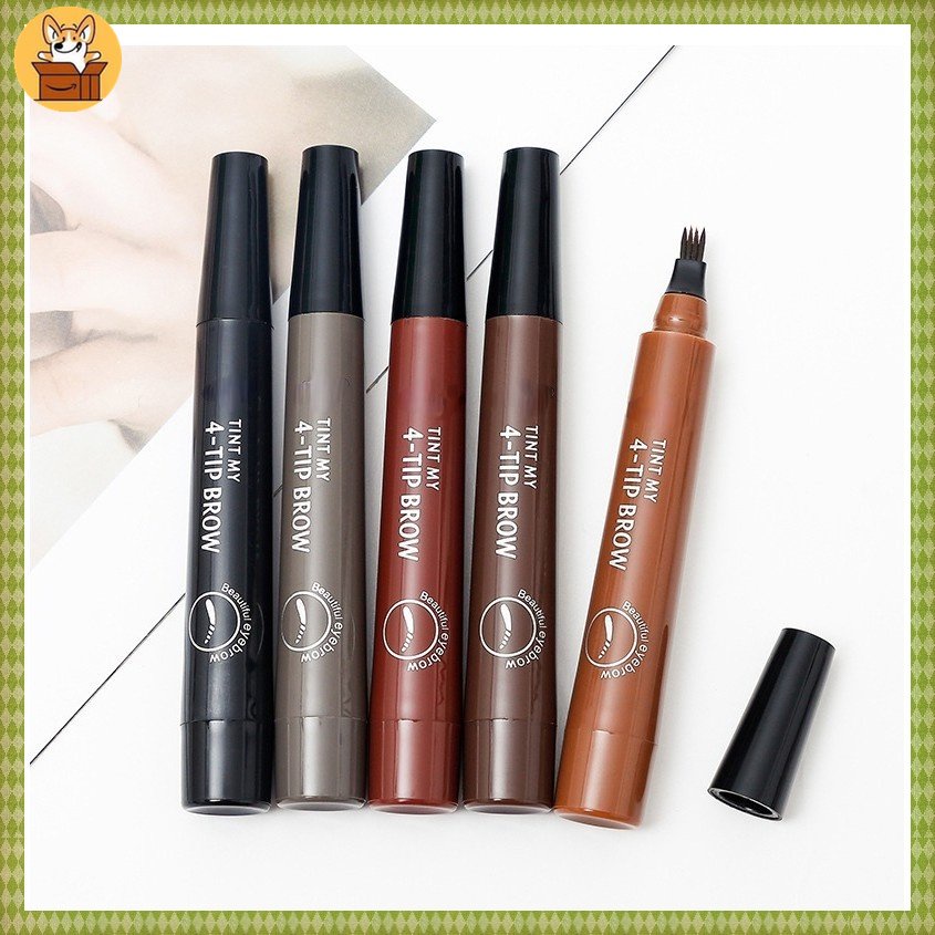 Bút Kẻ Lông Mày Màu Đen / Nâu Chống Thấm Dành Cho Trang Điểm