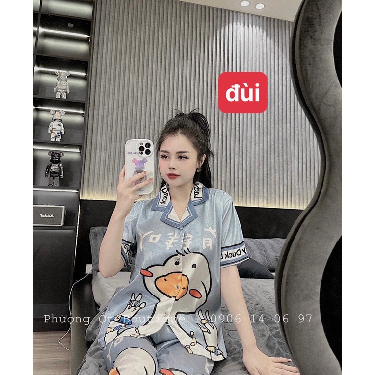 Đồ bộ, đồ pijama đùi mặc nhà phong cách quảng châu- Chất liệu gấm xước ĐB13000150| Nguyễn Hương Store | BigBuy360 - bigbuy360.vn