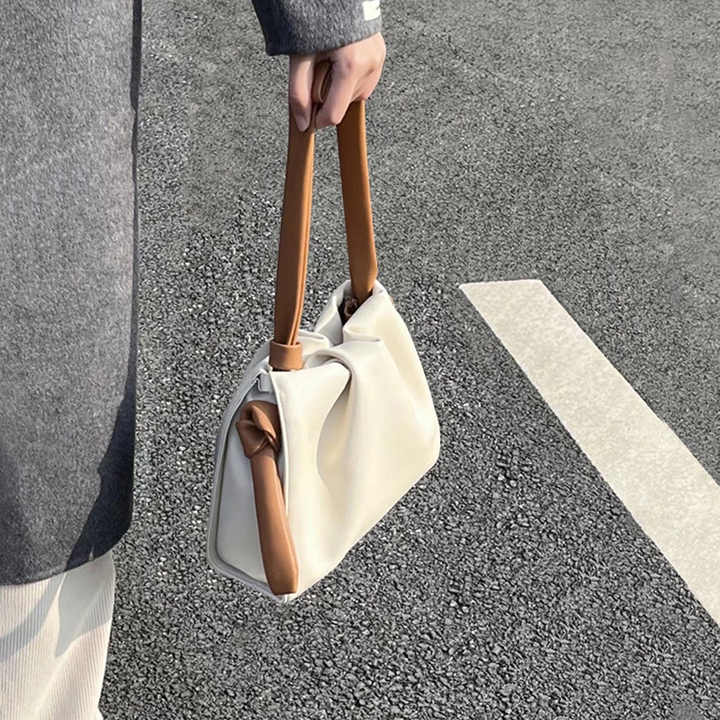 Túi xách đám mây IELGY đeo vai phối màu tương phản thời trang cho nữ