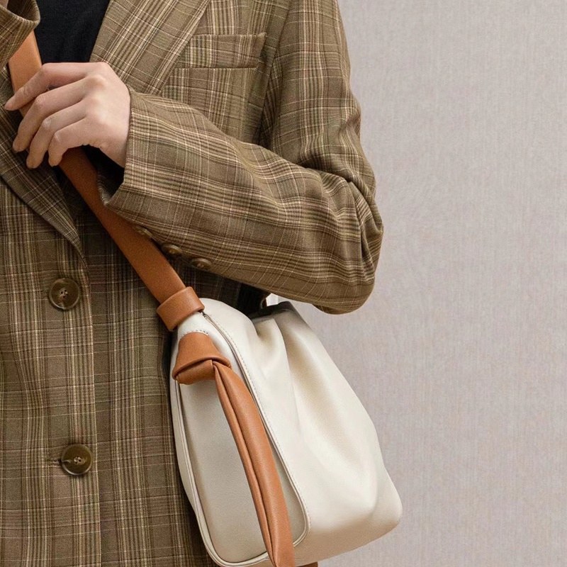 Túi xách đám mây IELGY đeo vai phối màu tương phản thời trang cho nữ