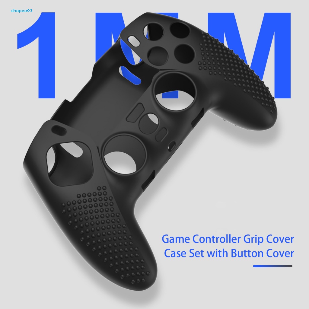 1 Set Vỏ Gel Silica Bảo Vệ Tay Cầm Chơi Game Chống Trầy Có Nút Bấm Cho PS5