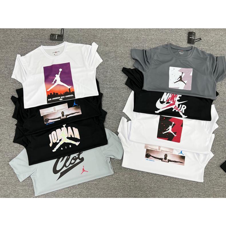 Bộ Quần Áo Bóng Rổ Thiết Kế Đơn Giản Thời Trang Cao Cấp Áo Thun Thể Thao Tay Ngắn Dáng Rộng Thoáng Khí Nhanh Khô In Chữ Airman AJ 23 Thời Trang Cho Nam Và Nữ